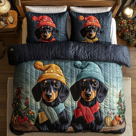 Christmas Dachshund WJ1607019CL Duvet Cover Set