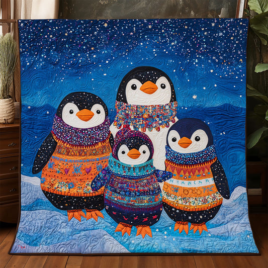 Penguin Family WJ1604007CL Quilt