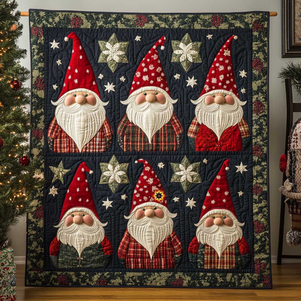 Cute Vintage Gnome WP2611024CL Quilt