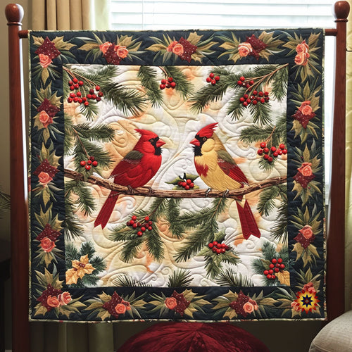Christmas Cardinal Bird WJ0312004CL Quilt