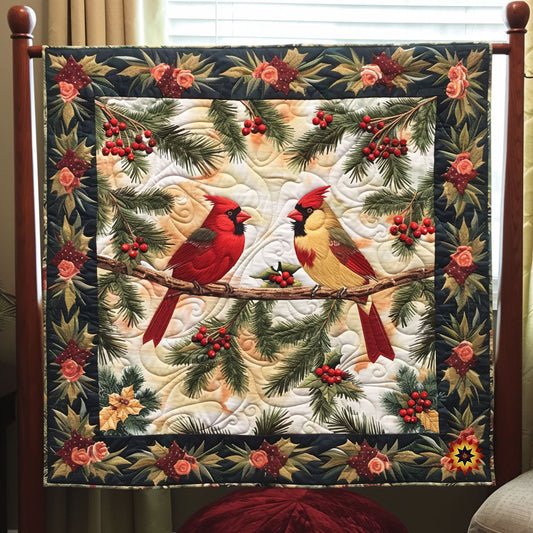 Christmas Cardinal Bird WJ0312004CL Quilt