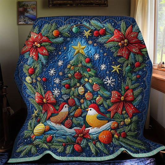 Christmas Wreath Bird WX0312011CL Quilt
