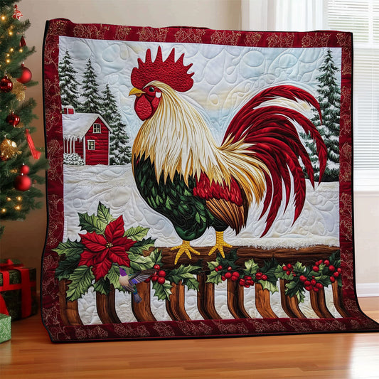 Christmas Of Rooster WY2511008CL Quilt