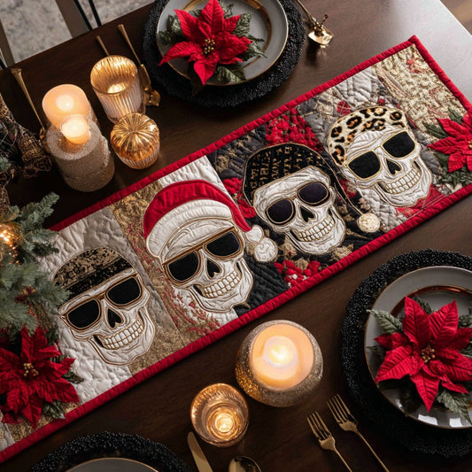 Christmas Skull XR0910048CL Quilted Table Runner