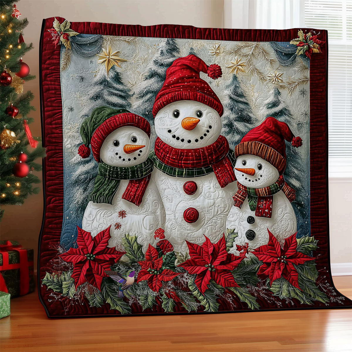 Santa Snowman WY2811013CL Quilt