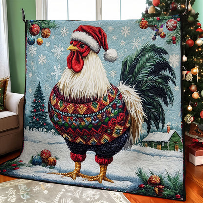 Santa Chicken WY1411023CL Quilt