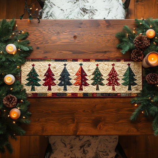 Christmas Tree Journey WN0707021CL Quilted Table Runner