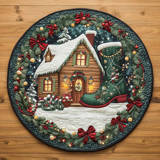 Merry Stitches WN2205052CL Quilted Round Mat