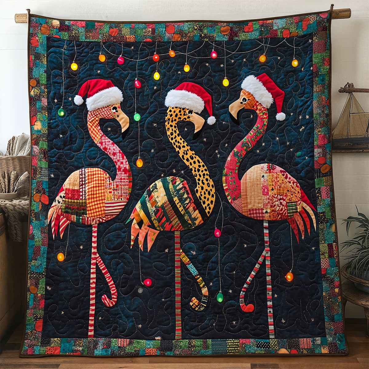 Flamingo Tinsel Twist WN1107027CL Quilt