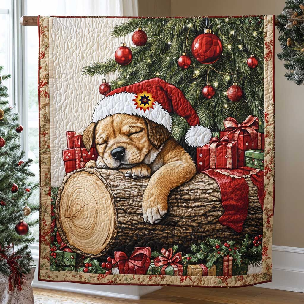 Sleeping Beagle Christmas WP1211026CL Quilt