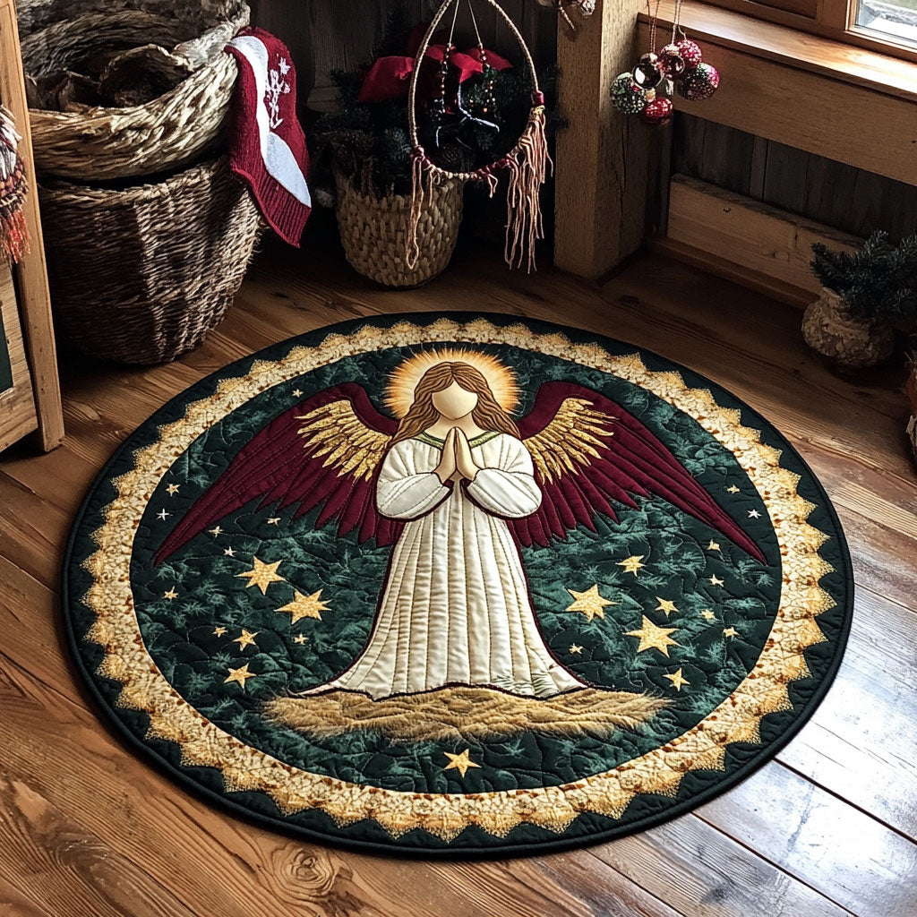 Pray Angel WJ0505030CL Quilted Round Mat