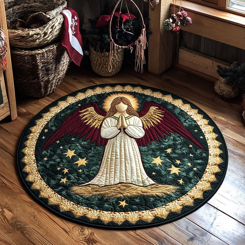 Pray Angel WJ0505030CL Quilted Round Mat