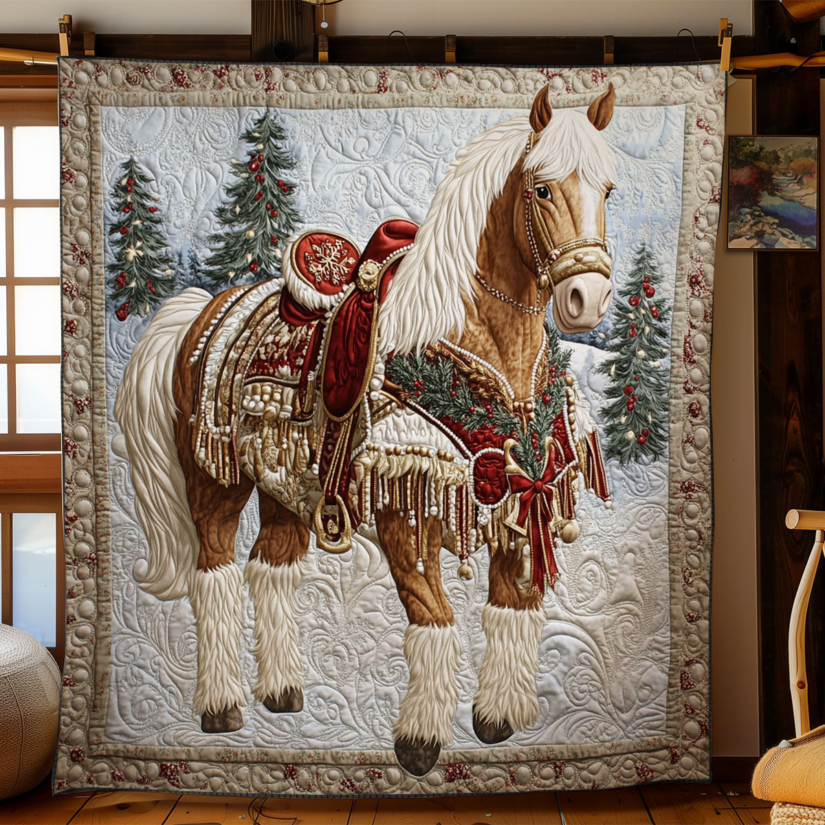 Winter Horse Charm WN1007047CL Quilt