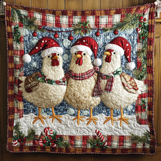 Christmas Chicken Cheer WN0810006CL Quilt