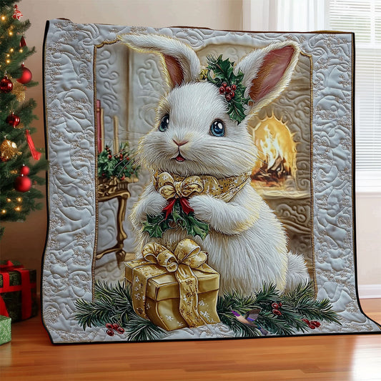 Christmas White Rabbit WY1911048CL Quilt