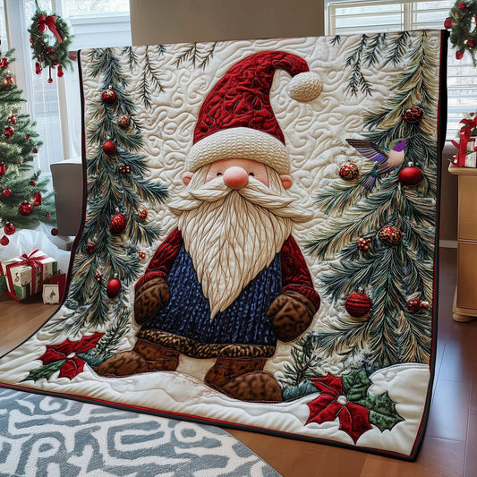 Santa Gnome WY1012050CL Quilt