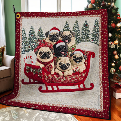 Christmas Bull Dog WY1411037CL Quilt