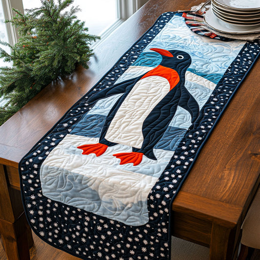 Penguin Peek WJ2407032CL Quilted Table Runner