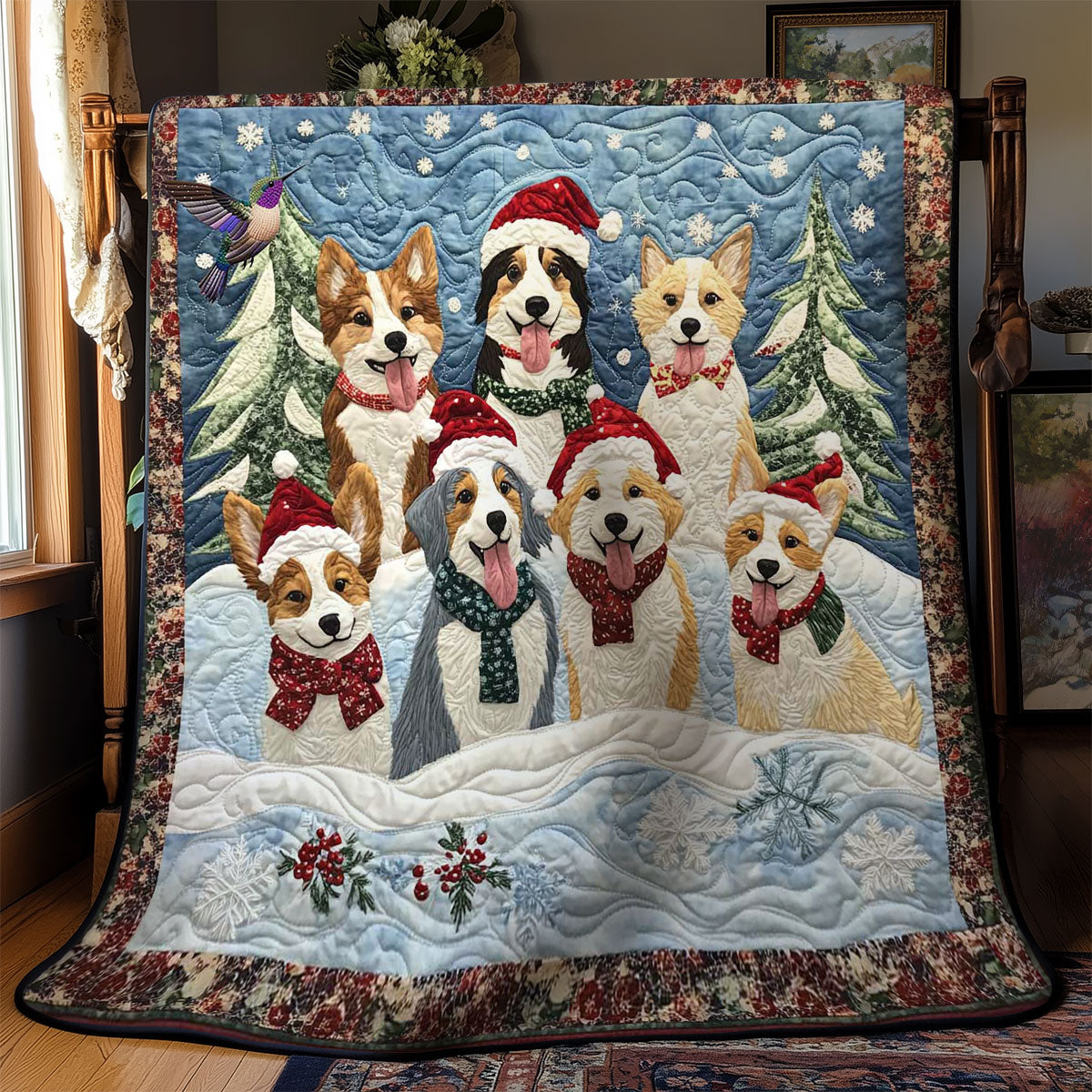 Holiday Dog Cheer WN2011117CL Quilt