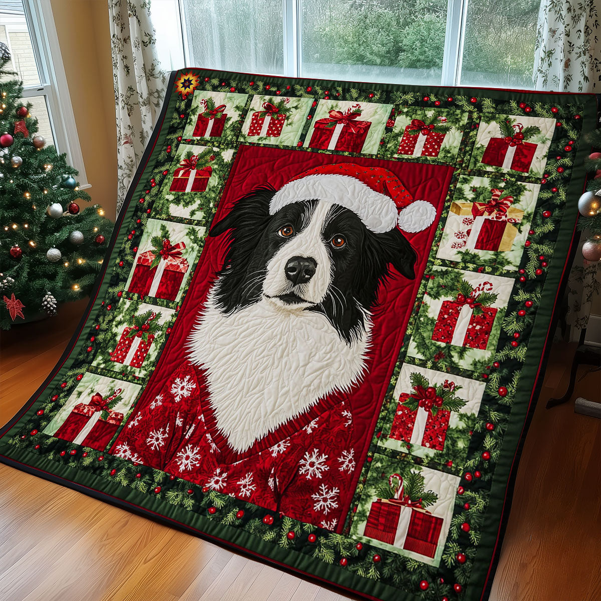 Christmas Border Collie WY2311011CL Quilt