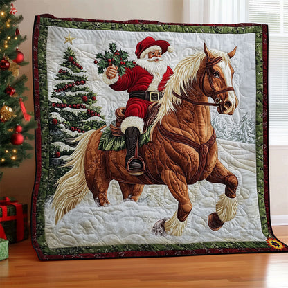 Santa Claus Riding Horse WY1012049CL Quilt