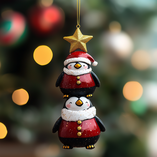 Holiday Penguin Tower LT1610006CL Christmas Ornament