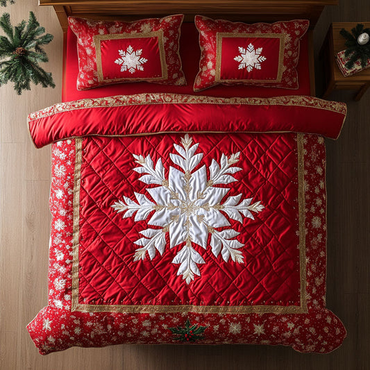 Crimson Snowflake CP2508091CL Duvet Cover Set
