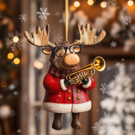 Festive Musician Moose LT2210006CL Christmas Ornament