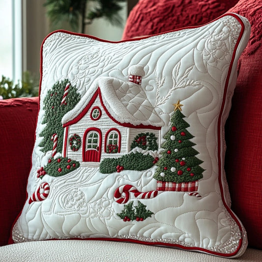Christmas Cottage XR2109008CL Quilt Pillow Case