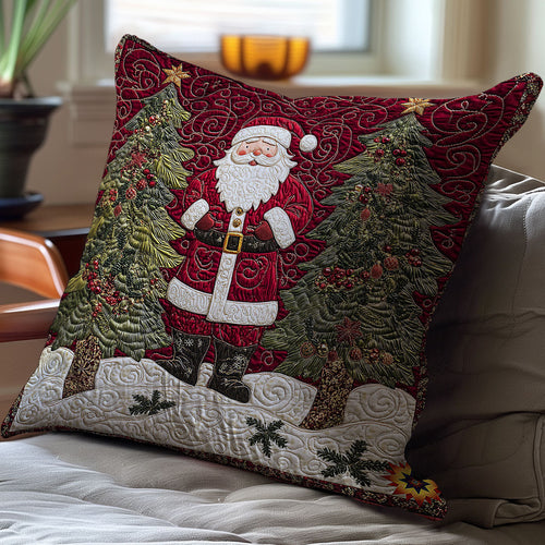 Santa And Christmas Tree WY1612116CL Quilt Pillow Case