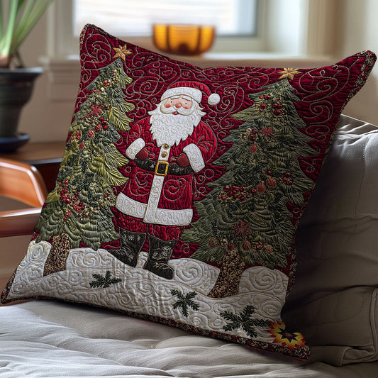 Santa And Christmas Tree WY1612116CL Quilt Pillow Case