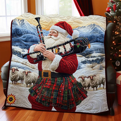 Bagpipes Playing Santa WY0712044CL Quilt
