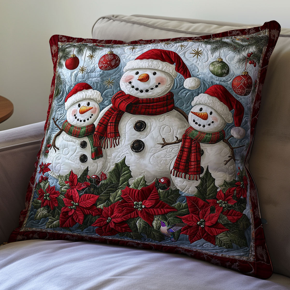 Santa Snowman Family WY2911061CL Quilt Pillow Case