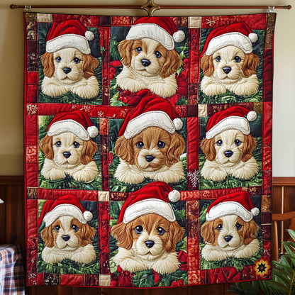 Santa Puppy WY2911037CL Quilt