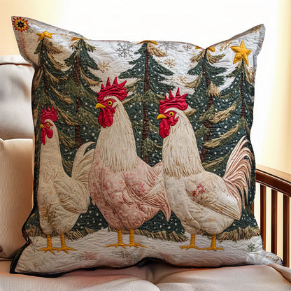 Christmas Snow Chicken WY0912095CL Quilt Pillow Case