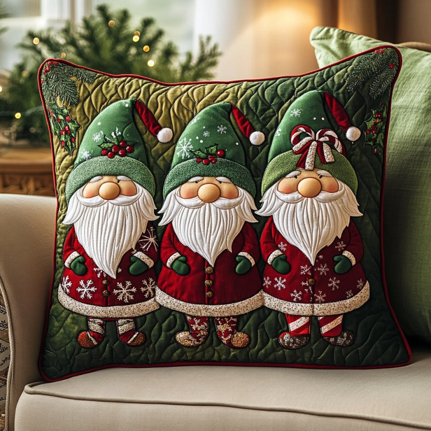 Christmas Gnomes XR0910039CL Quilt Pillow Case