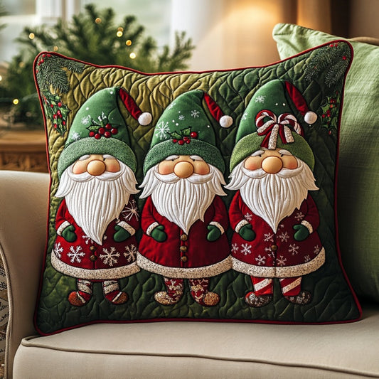 Christmas Gnomes XR0910039CL Quilt Pillow Case