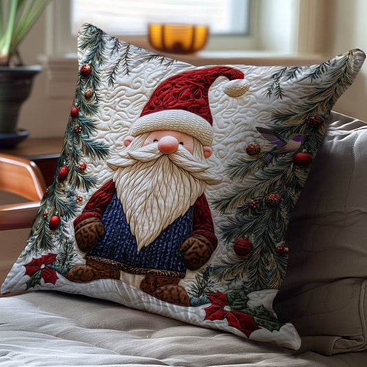 Santa Gnome WY1412017CL Quilt Pillow Case