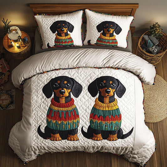 Cute Dachshund WJ0505005CL Duvet Cover Set