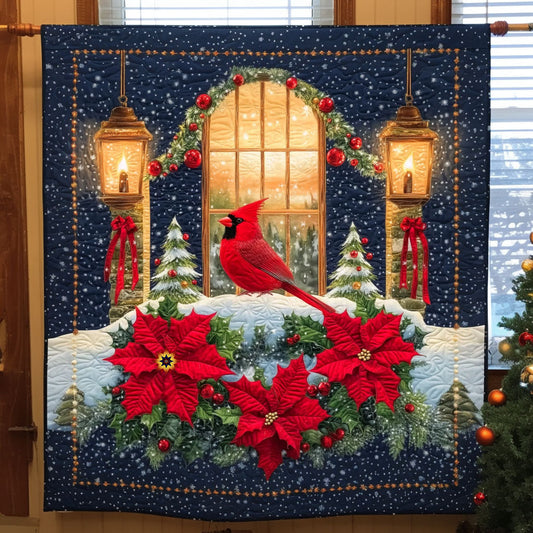 Christmas Cardinal Bird WJ2711005CL Quilt