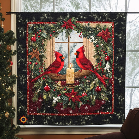 Christmas Cardinal Bird WJ0412010CL Quilt