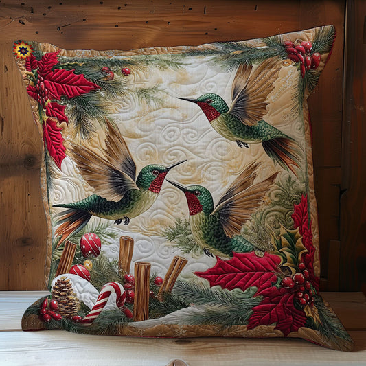 Christmas Hummingbird Family WY0612079CL Quilt Pillow Case