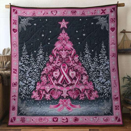 Pink Christmas Tree Hope WN0410045CL Quilt