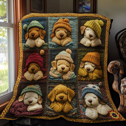Sleeping Winter Puppy WY2811035CL Quilt