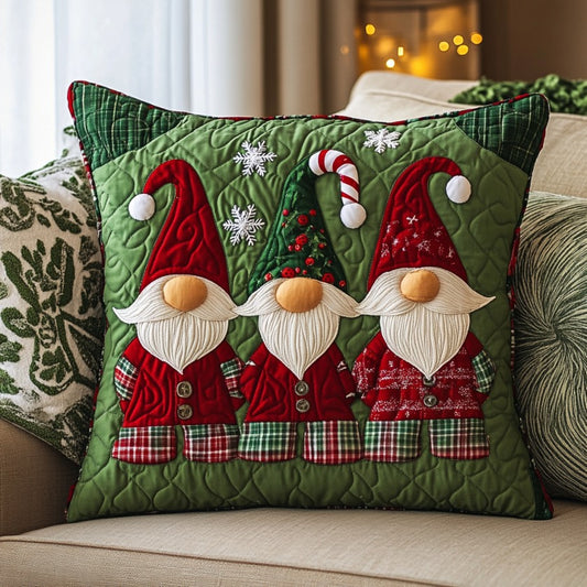 Christmas Gnomes XR0910038CL Quilt Pillow Case
