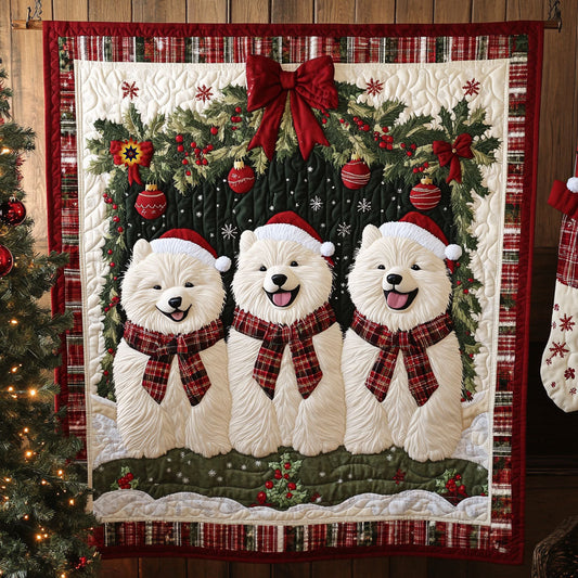 Christmas Samoyed WJ0312013CL Quilt