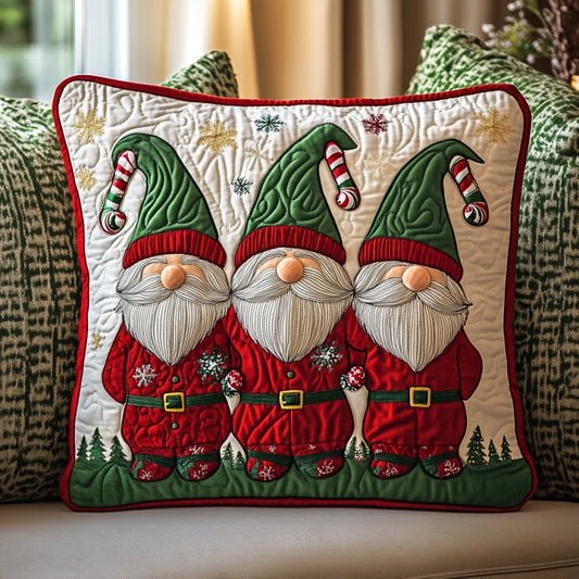 Christmas Gnomes XR0910036CL Quilt Pillow Case