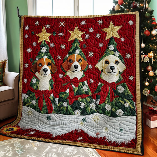 Christmas Tree Dog WY2911001CL Quilt