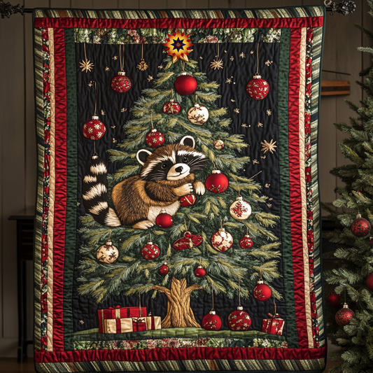 Raccoon On The Tree WU1012009CL Quilt