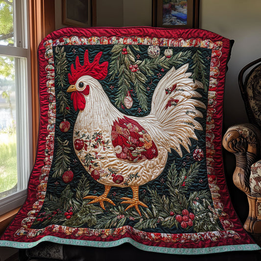 Chicken Christmas WX2511009CL Quilt